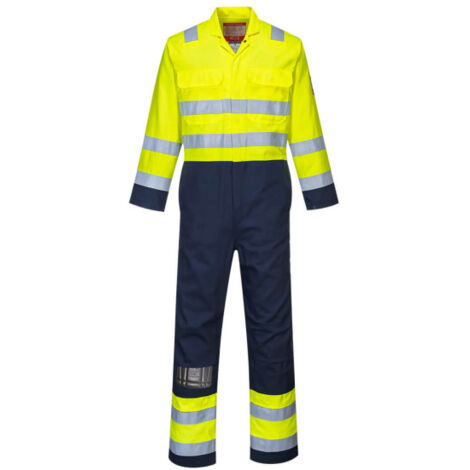 SPEE2JAXX | Parka De Alta Visibilidad Unisex Delta Plus De Color Amarillo-azul Marino