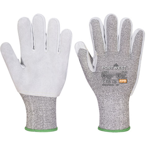 Guante CS AHR13 de piel resistente al corte F, galga 13 PORTWEST A674 M