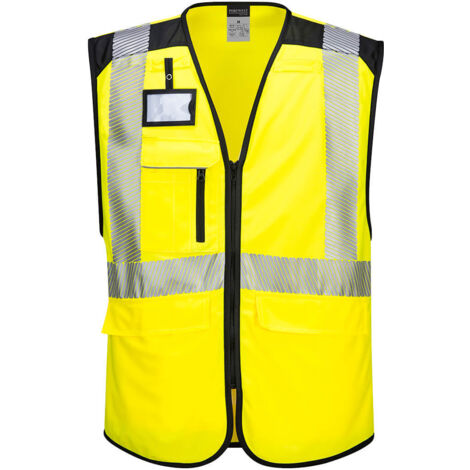 Chaleco multibolsillos de alta visibilidad PW3 Amarillo/Negro 4XL