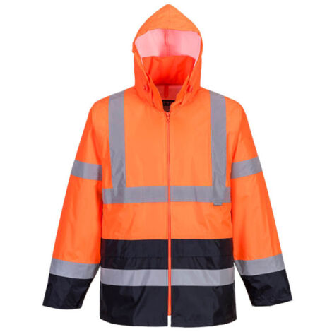 Chaqueta de alta visibilidad  para lluvia Classic Contrast  Naranja/Marino XXL