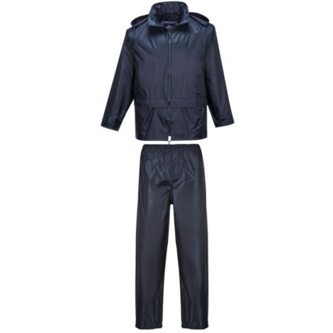 Conjunto de lluvia (chaqueta + pantalón) Azul marino 5XL