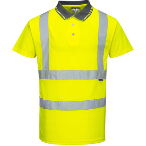 Polo de alta visibilidad de manga corta amarillo 3XL (1/2)