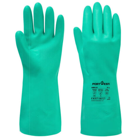 Guantes resistente a químicos Nitrosafe Essential Multipack Verde PORTWEST AB810 L