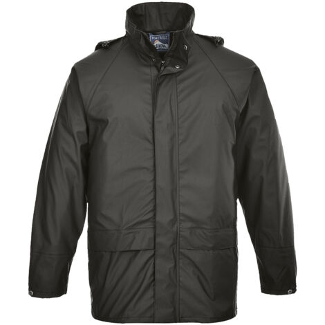 Chubasquero de doble tapeta y puños con corchetes Sealtex Classic PORTWEST S450 L Negro