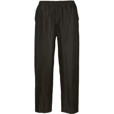 Pantalones de lluvia para uso sobre los pantalones, con t tobilleras ajustables Classic PORTWEST S441 XL Negro