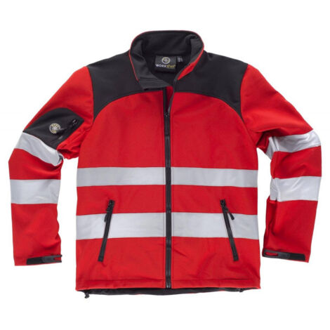 Chaqueta Workshell cortavientos con reflectantes WORKTEAM Combi C2931 3XL (1/2)