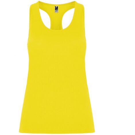 Camiseta deportiva transpirable con espalda estilo nadadora AIDA ROLY M Amarillo Fluor