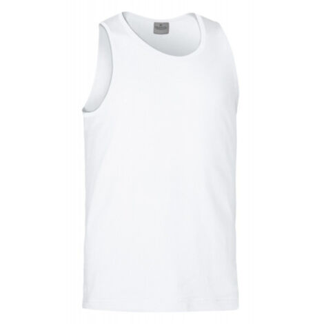 Camiseta sin mangas de corte clásico VALENTO Atletic XL Blanco