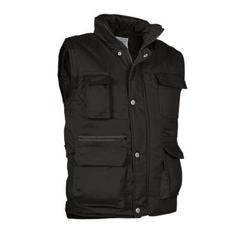 Chaleco acolchado multibolsillos VALENTO Reporter XXL Negro