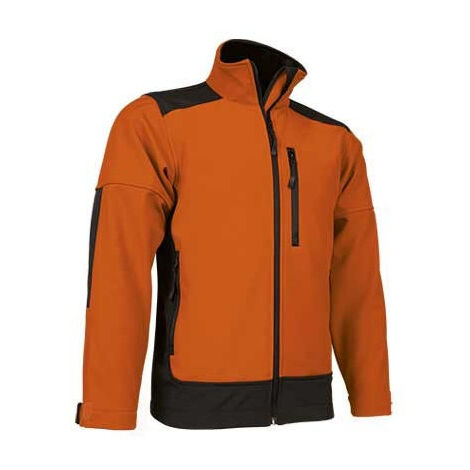 Chaqueta softshell hidrofugada VALENTO Saponi 3 Naranja fiesta