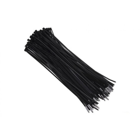 COFAN bridas nylon negro 4,8 x 300 mm   caja 100 unid. , Bridas de nylon 100% calidad 6.6. con cabeza reforzada para evitar rotura. Sistema rápido y seguro de fijación de tubos u o