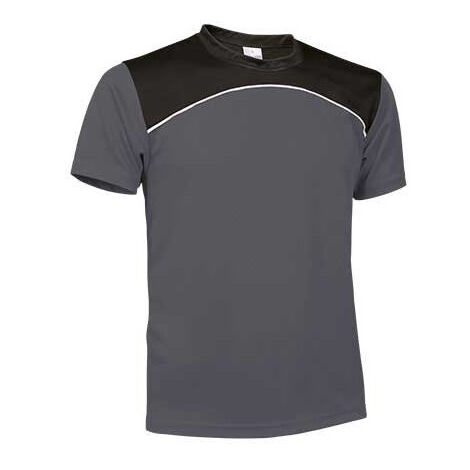 Camiseta técnica tricolor VALENTO Maurice S Gris/Blanco/Negro