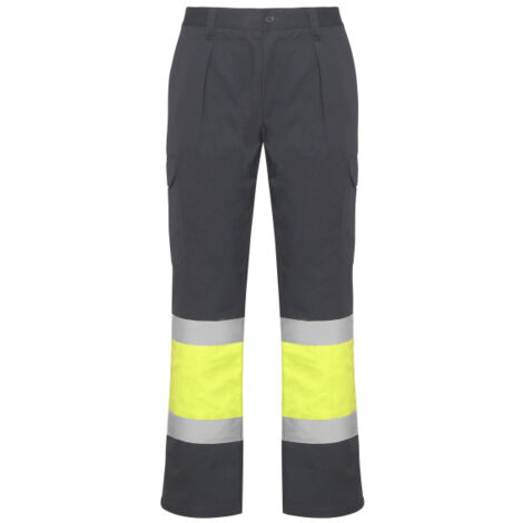 Pantalón multibolsillos de invierno de alta visibilidad (colores flúor) SOAN ROLY 38 Plomo / Amarillo flúor (1/3)
