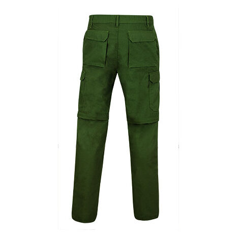 Pantalón desmontable multibolsillos VALENTO Livingstone tejido rip-stop L Verde Militar (1/2)
