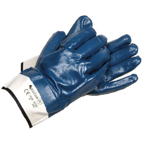 COFAN blister g. amer. nitrilo azul t-10 caja 12 unid. , Guantes americanos de nitrilo azul EN 388. Estos guantes son perfectos para proteger las manos y evitar que los aceites y (1/2)