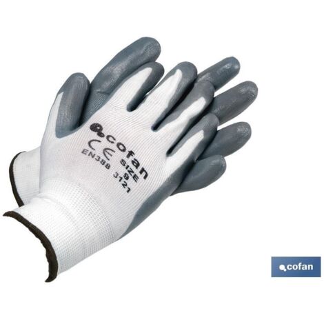 blíster de guante de nitrilo 100 % impregnado de pu gris talla 11 venta unitaria