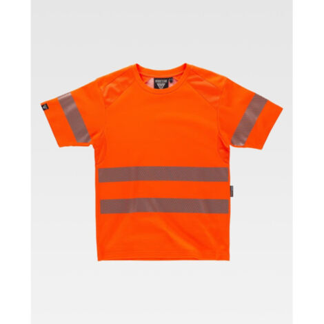 Camiseta de manga corta en micropiqué de poliéster con interior de algodón C3980
