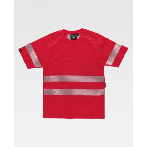 Camiseta de manga corta en micropiqué de poliéster con interior de algodón C3987