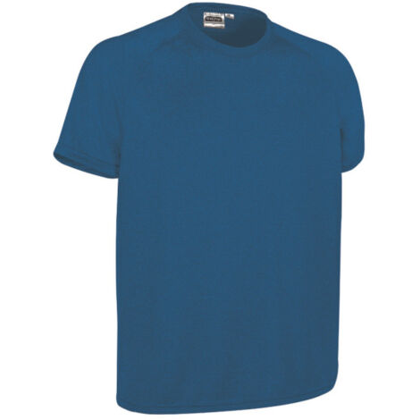 Camiseta técnica manga corta raglán, con diseño jaspeado vigoré, tejido poliéster transpirable VALENTO REVOLUTION XXL Azul royal