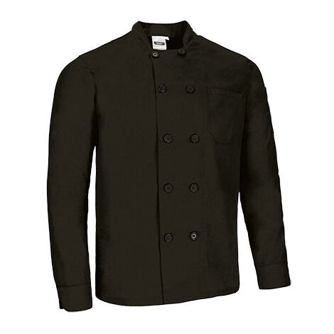 Chaqueta para chef de manga larga y cuello tipo mao VALENTO ROAST 3XL Negro (1/2)