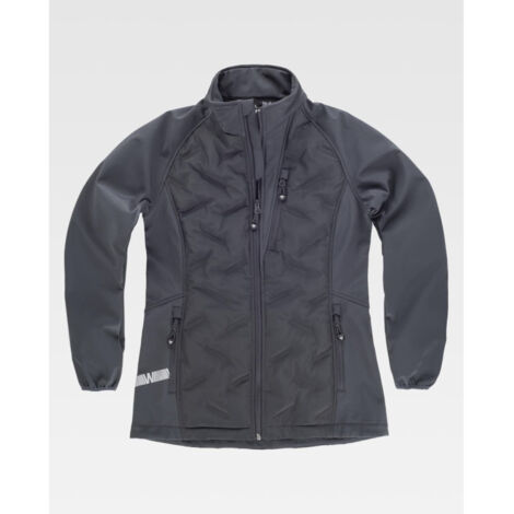 Workshell de mujer combinada con tejido acolchado sellado y con detalles reflectantes S7815 (1/2)