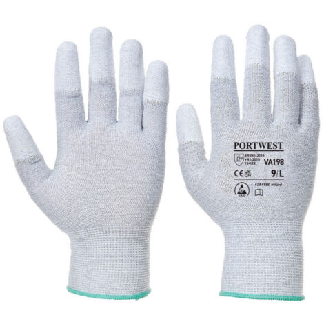 Guante antiestático Vending con puntas cubiertas de PU VA198 XXL Gris