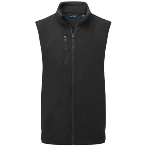 Chaleco polar con cremallera, con protector para barbilla F417 L Negro (1/2)