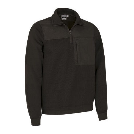 Jersey de trabajo con bolsillo y media cremallera Randy VALENTO M Negro
