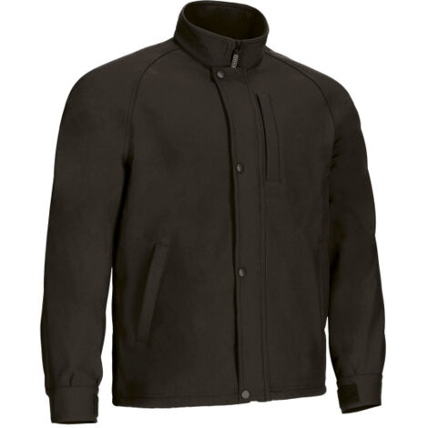 Chaqueta laboral softshell hidrófuga 3 bolsillos cuello alto VALENTO AIRFORCE M Negro (1/2)