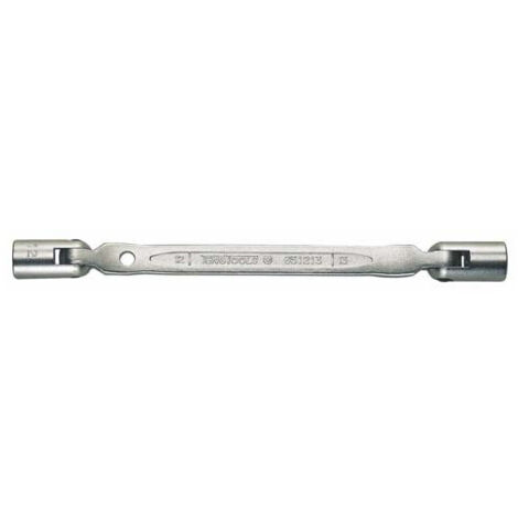 Llaves de doble boca articuladas                 Tamaño 10 x 13 mm D1 14.5 mm D2 18.2 mm L 213 mm