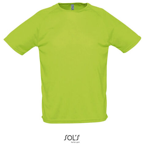 Camiseta Hombre Manga Raglán SOL'S SPORTY S Verde Manzana