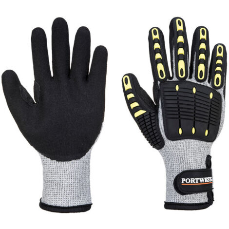 Guante protector térmico, anti-corte y anti-golpes Gris/Negro galga 13 A729 XL
