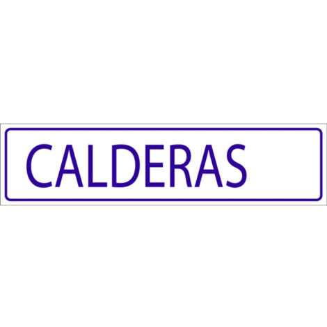 Señal informativa de señalización Calderas (solo texto) (1/2)