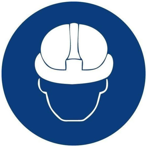 Señal circular Es Obligatorio El Uso de Casco, de diámetro Ø90 mm (pack de 10 uds) SEKURECO