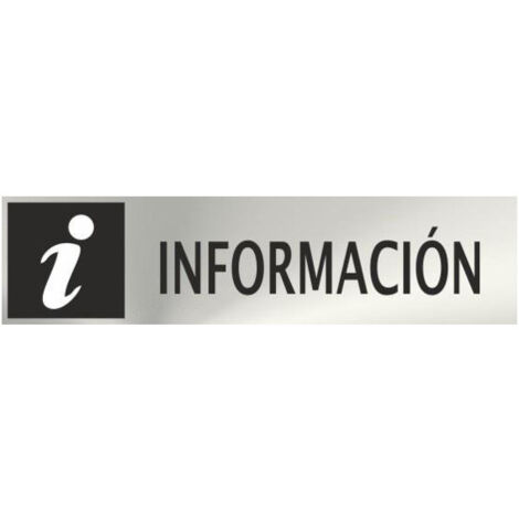 Cartel de Información de acero inoxidable adhesivo de 0,8mm 50 x 200 mm SEKURECO (1/2)