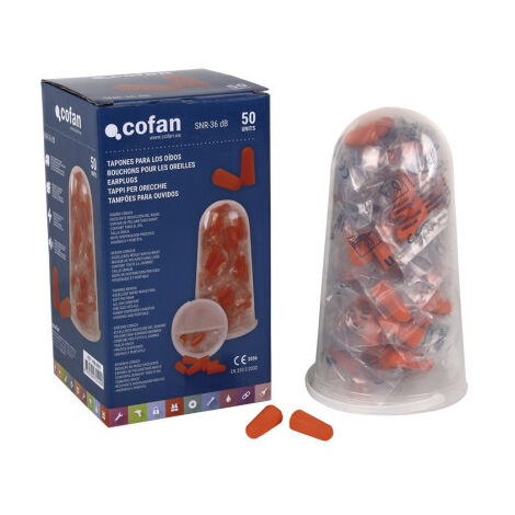 Tapones de Protección Auditiva Pack de 50 unidades desechables en color naranja 11000379 (1/3)