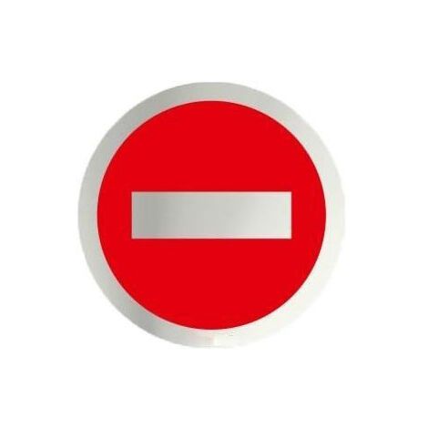 Señal informativa Redonda Prohibido Pasar Acero Inoxidable Ø70mm SEKURECO (1/2)