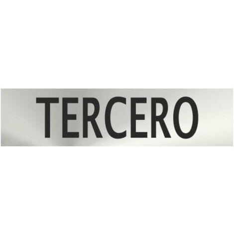 Señal Informativa TERCERO de acero inoxidable números ordinales de 50 x 200 mm SEKURECO (1/2)