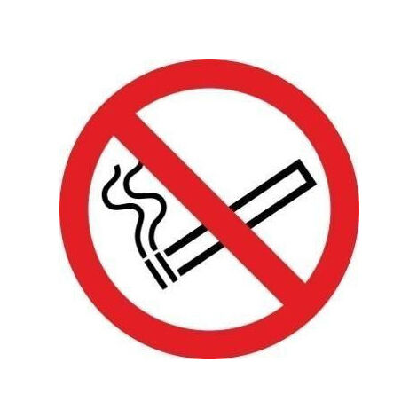 Señal Prohibido Fumar de pictograma, diámetro 90 mm (Pack de 10) SEKURECO (1/2)