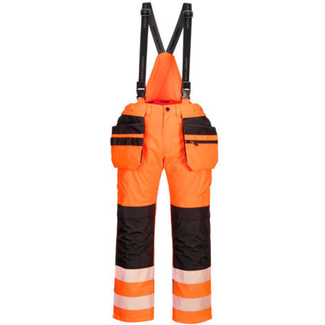 Pantalón con tirantes desmontables 16 Bolsillos más capacidad A.V PW356 XL Naranja/Negro (1/2)
