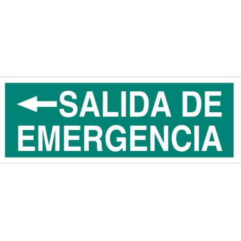 Señal de Salida de Emergencia con flecha derecha 400x 100 mm (1/2)