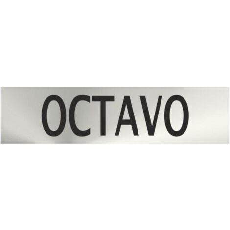 Cartel rectangular de acero inoxidable números ordinales OCTAVO SEKURECO 50 x 200 mm SEKURECO (1/2)