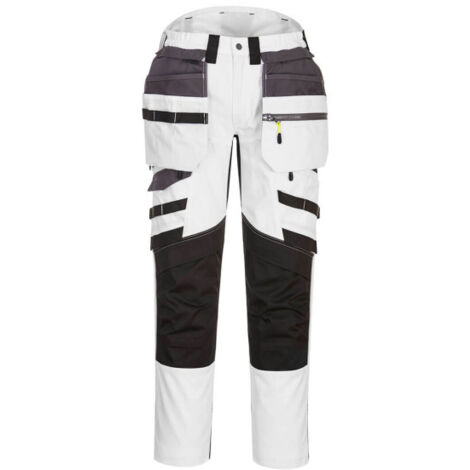 Pantalón laboral dinámico DX4 Holster con bolsillos desmontables Regular DX440 28 pulgadas Blanco/Gris
