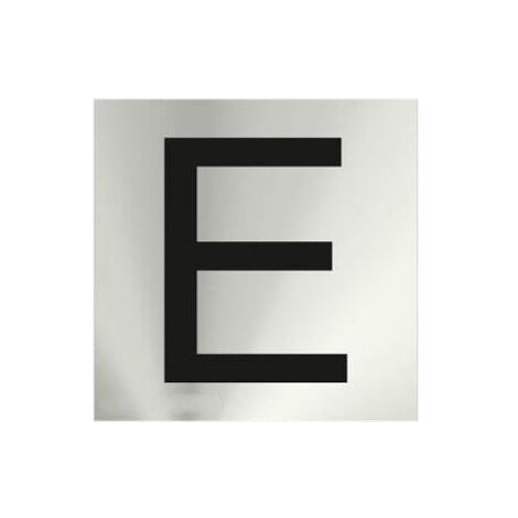 Señal Informativa alfabeto (E) en acero Inoxidable de 0'8mm 50 x 50 mm SEKURECO (1/2)