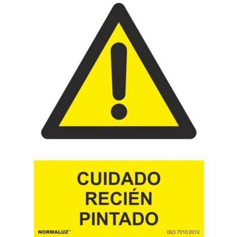 Señal de advertencia Cuidado recién pintado, con tintas UV SEKURECO                         600 x 800 mm                          PVC 3 mm