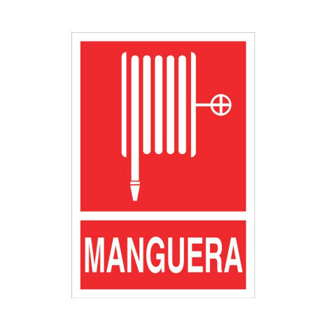 Cartel de socorro Mangueras de Compresor Luminiscente 210X148 mm (1/2)