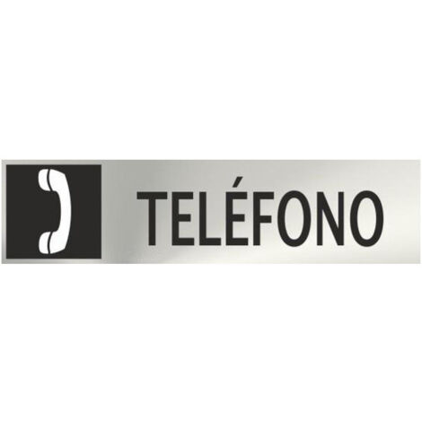 Cartel informativo Teléfono Acero Inoxidable Adhesivo de 0'8mm 50 x 200 mm SEKURECO (1/2)