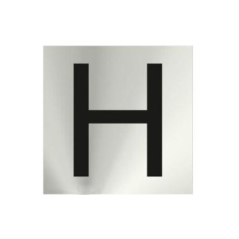 Señal informativa de acero inoxidable letras (H) de 0'8mm 50 x 50 mm SEKURECO (1/2)