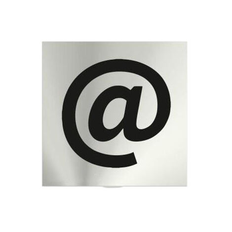 Señal informativa Arroba cuadrado de acero inoxidable 50 x 50 mm SEKURECO (1/2)