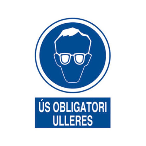 Senyals d'Obligació Obligatori Ulleres (texto y pictograma) 297X210 mm (1/2)